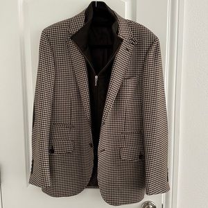 SHARP Façonnable sport coat with zip-in/out dickie. Medium.